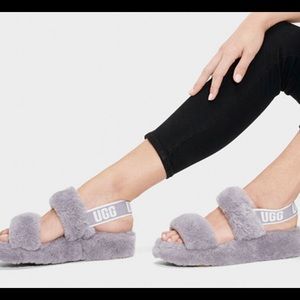 UGG FLUFF OH YEAH BRAND NEW WITH BOX SIZE 7 GRAY